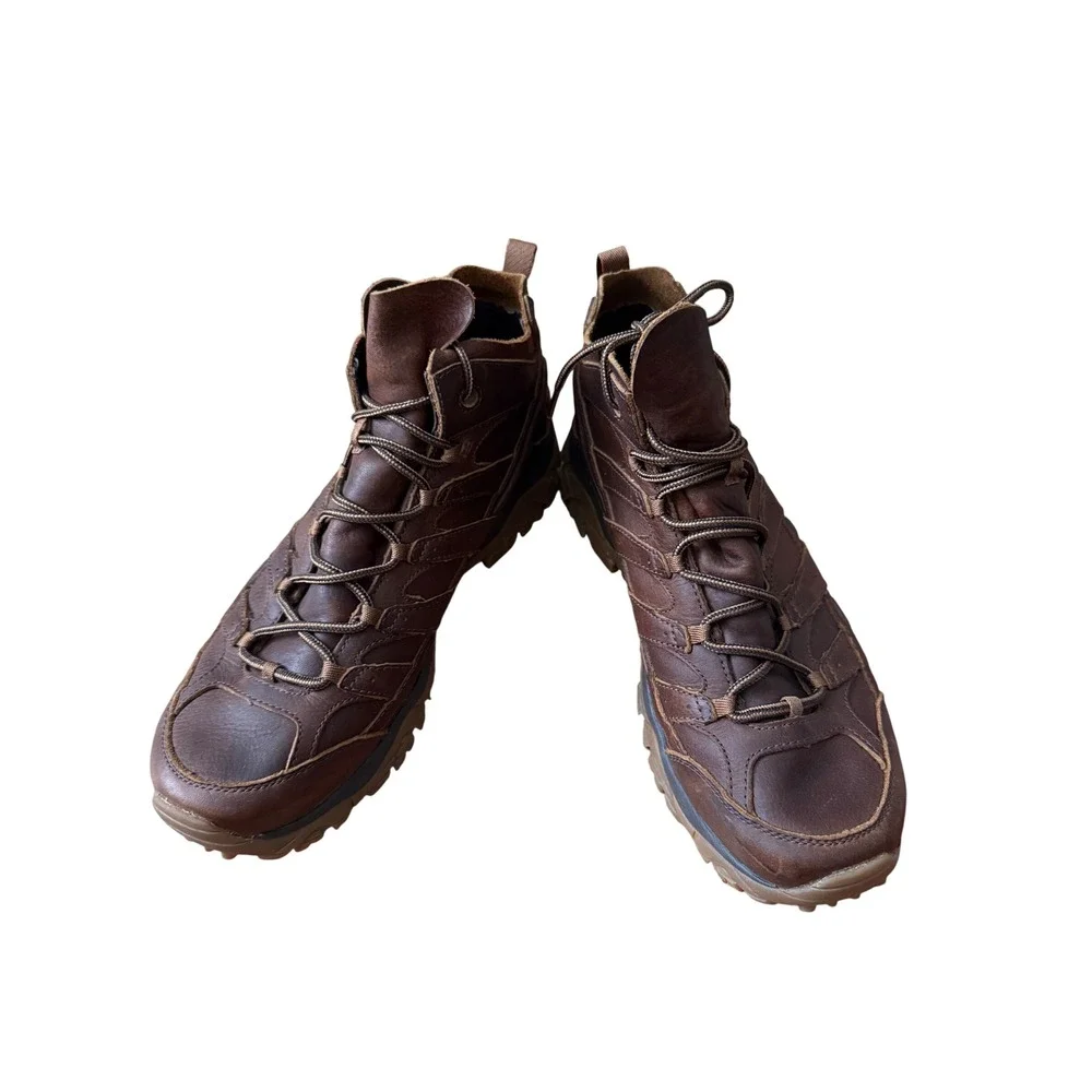 Merrell Moab 2 Adv Mid Waterproof Brown Leather Hiking Boots Mens 13 J003643